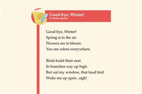 Short Poems For Rd Graders