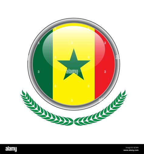 Senegal Flag Button Senegal Flag Icon Vector Illustration Of Senegal