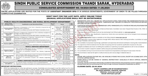 Spsc Jobs Latest Advertisement Sindh Public Service Commission Jobs