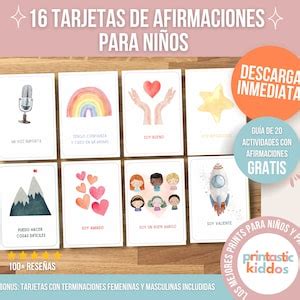 Tarjetas De Afirmaciones Positivas Para Ni Os En Espa Ol Positive