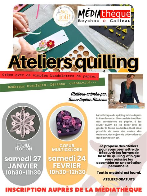 Ateliers Quilling Beychac Cailleau