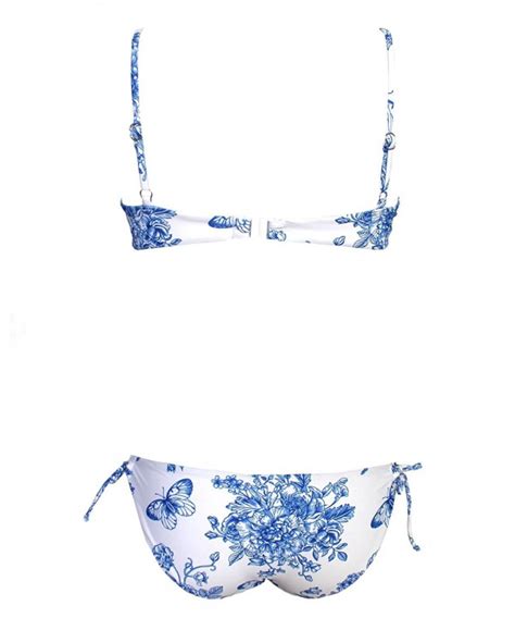 Push Up Swimwear Criss Cross Strappy Two Piece Bikini Set Swimsuit