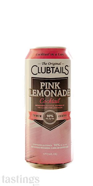 Clubtails Pink Lemonade Canada Rtd Review Tastings