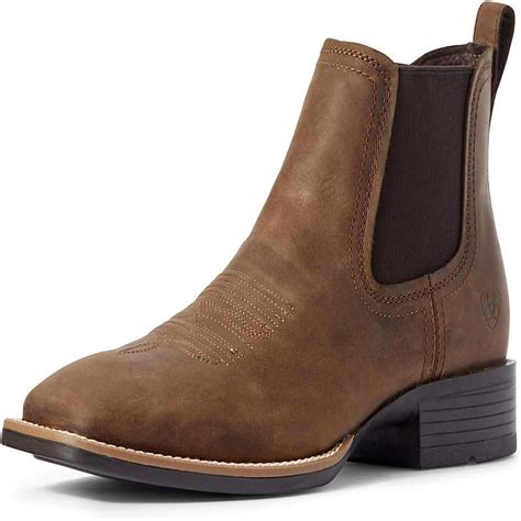 Ariat Mens Booker Ultra Brown Slip On Western Boot