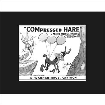 Wile E Coyote Bugs Bunny Compressed Hare Lobby Card Property Room