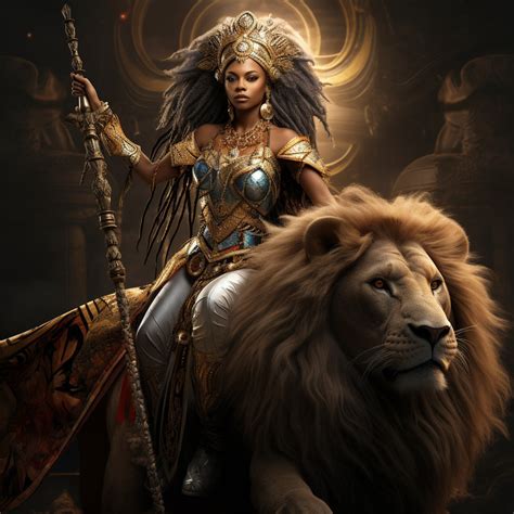 African King African Queen And Lion Etsy