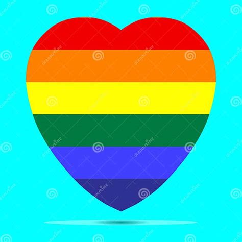 Lgbt Flag In Heart Shape Vector Stock Vector Illustration Of Shape