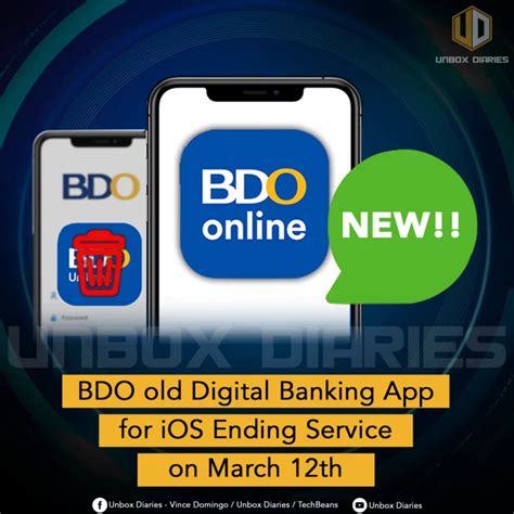 BDO Old Digital Banking App For IOS Ending Service On March 12th