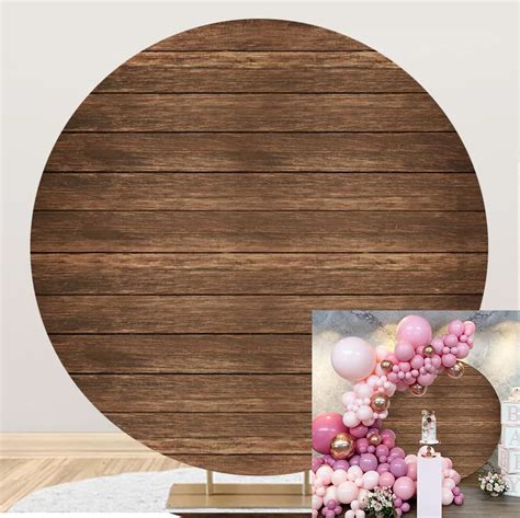 Amazon Leowefowa Rustic Retro Wood Round Backdrop X Ft Wood