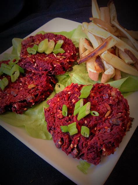 Korean Red Beet Veggie Burgers Plants Rule