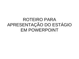 Roteiro Power Point