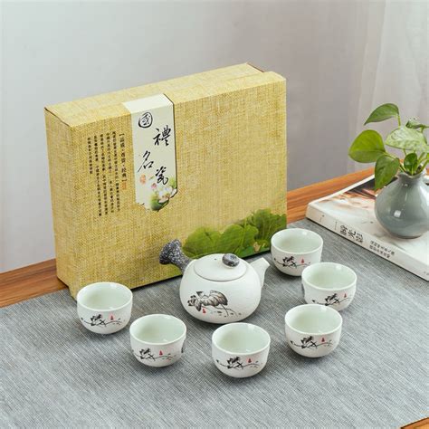 Jual CHINESE TEA POT SET CERAMIC CLASSIC 6 CUPS TEKO TEH SET 6 CANGKIR