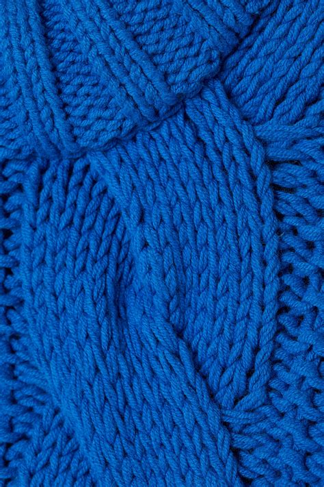 Cable Knit Sweater Cornflower Blue Ladies Handm Us