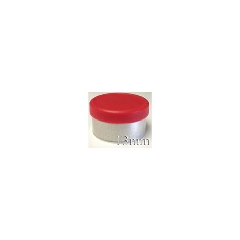 Red 13mm West Matte Flip Off Vial Seals