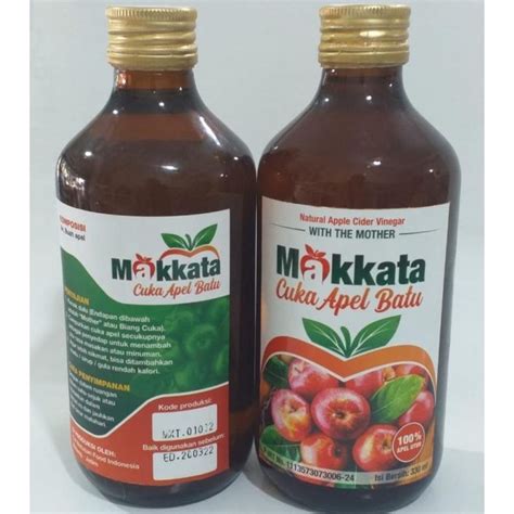 Jual Makkata Cuka Apel Batu Malang Organic Apple Cider Vinegar Original