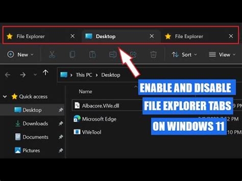 Cara Mengaktifkan Dan Nonaktifkan Tab File Explorer Windows Youtube