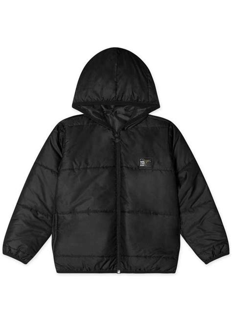 Jaqueta Puffer Capuz Infantil Masculina Marisol Preto Clube Marisol