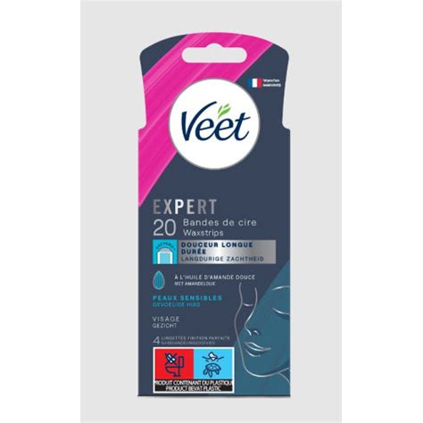 VEET EXPERT CIRE FROIDE Visage Peaux Sensibles 20 Bandes