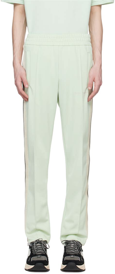 Green Striped Track Pants By Palm Angels On Sale