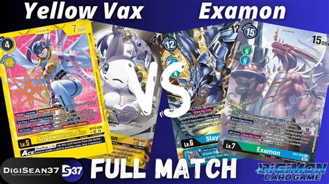 Yellow Vaccine Vs Examon Digimon Card Game Bt Exceed Apocalypse