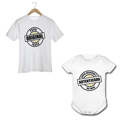 Camisa E Body Infantil Cópia Autenticada Do Papai Shopee Brasil