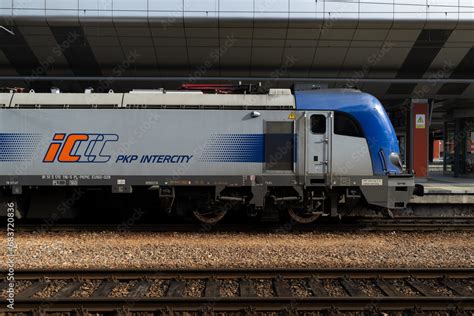 Newag Griffin Eu Electric Locomotive With Pkp Intercity Logo Sign