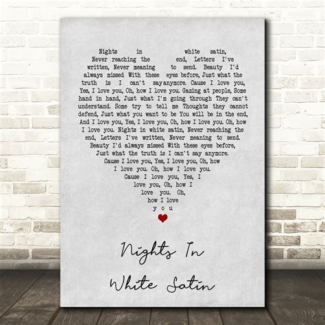 Free printable lyrics to nights in white satin, Download Free printable ...