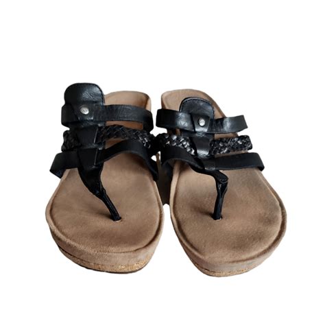 Ugg Maddie Cork Wedge Thong Sandals Women S Size 10 B Gem