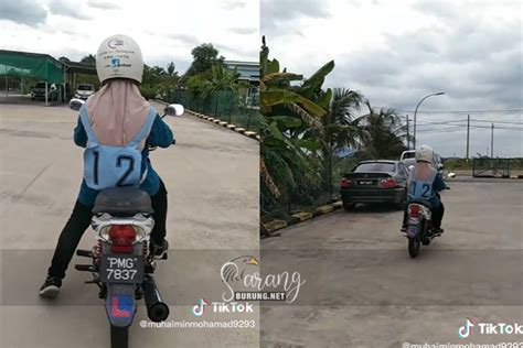 Gelagat Cikgu Memandu Kecut Perut Pelajar Bawa Motor Hampir Cium Kereta