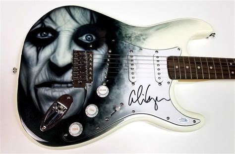 Lot Detail - Alice Cooper Signed Strat Style Guitar with Custom ...