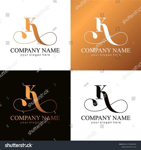 K Letter Monogram Elegant Luxury K Stock Vector (Royalty Free ...