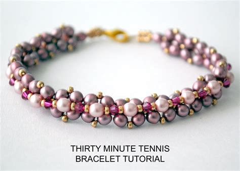 Tutorial Thirty Minute Tennis Bracelet Bead Weaving Etsy