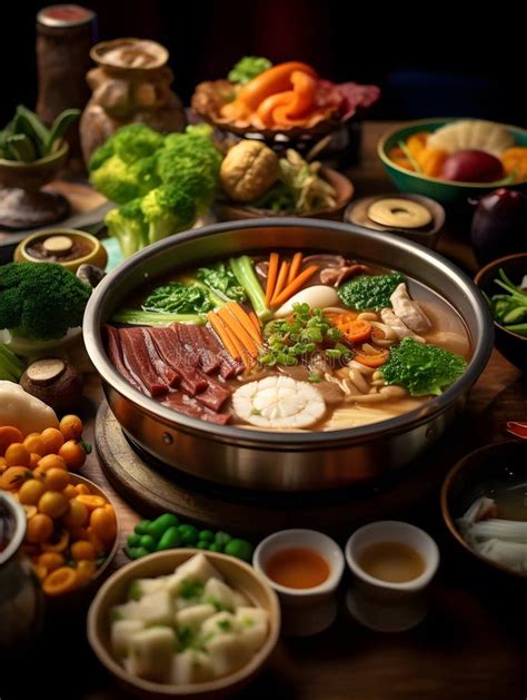 Hot Pot Or Shabu Shabu Or Sukiyaki Stock Illustration Illustration Of Lifestyle Chopstick