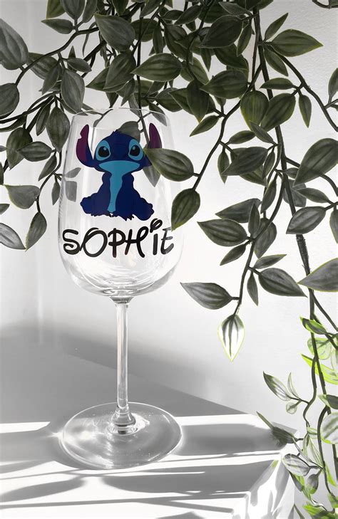 Lilo And Stitch Disney Personalised Tumbler Water Wine Glass Etsy