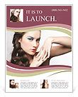 Creative Braid Hairdo For Beautiful Brunette Girl In Hairstyle Portrait Flyer Template Design