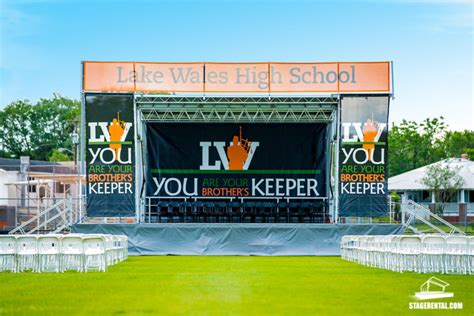 Lake Wales High School Graduation Stage - Stage Rental Orlando, Tampa, Jacksonville, Miami