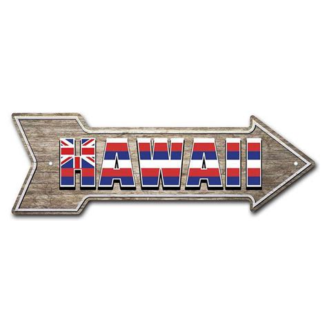 8 X 24 In Wide Hawaii Arrow Sign