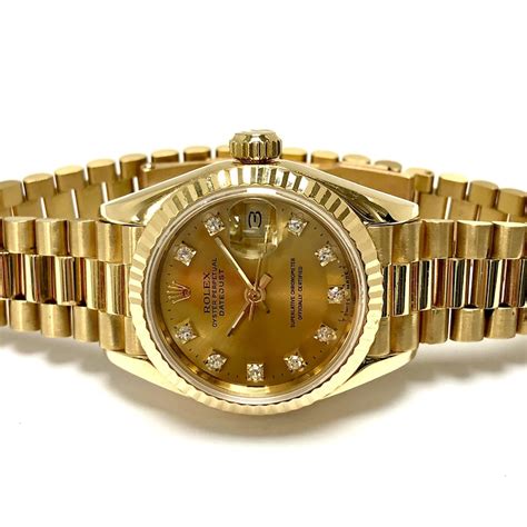 ROLEX Oyster Perpetual Datejust 26mm 18K Yellow Gold Watch Etsy