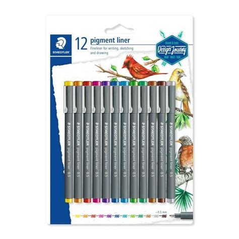 Staedtler Pigment Liner Color Feutres fins à encre colorée pigmentée