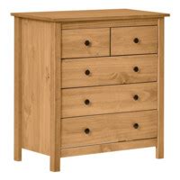 Fred Commode Tiroirs Bois Massif Cir Naturel Prix Carrefour