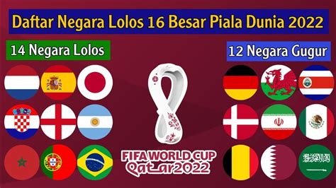 Daftar Negara Yang Lolos 16 Besar Piala Dunia 2022 14 Negara Lolos 16