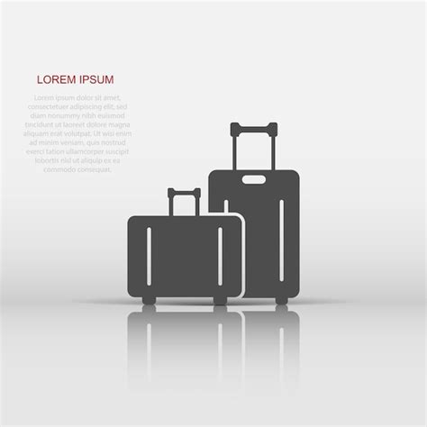 Premium Vector Travel Bag Icon In Flat Style Luggage Vector