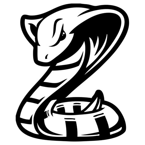 Transparent King Cobra Png Cobra Snake Clipart Black And White Png
