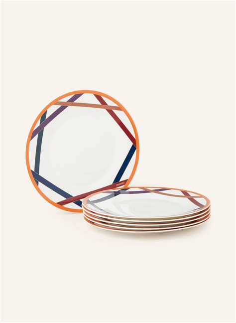 MISSONI Home 6er-Set Speiseteller NASTRI Durchmesser: 27,5 cm in creme