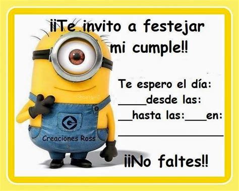 Creaciones Ross Tarjetas De Los Minions Tarjetas De Invitacion