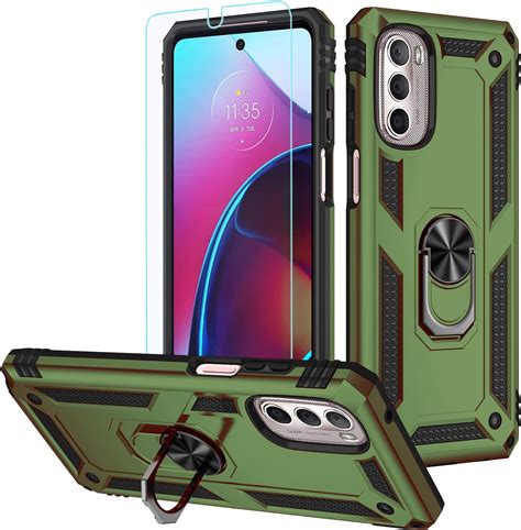 Amazon PUSHIMEI Moto G Stylus 5G 2022 Military Grade Case Olive