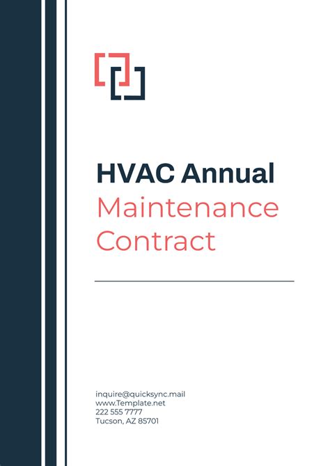 Free Annual Maintenance Contract Templates, Editable and Printable
