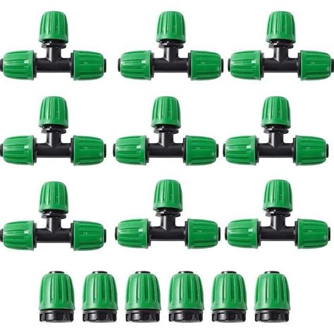 Raccord Tuyau D Arrosage Pour Tube 1 2 6 Pcs 13 Mm Id Raccord En Tee