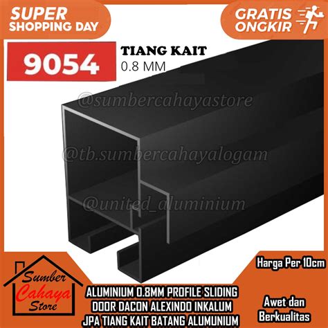 Jual Aluminium Tiang Kait Sliding Door Alumunium Per Cm