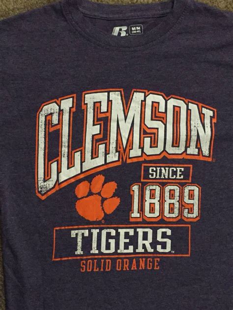 Vintage Vintage CLEMSON Tigers Russell Graph T-Shirt Big Logo Medium ...